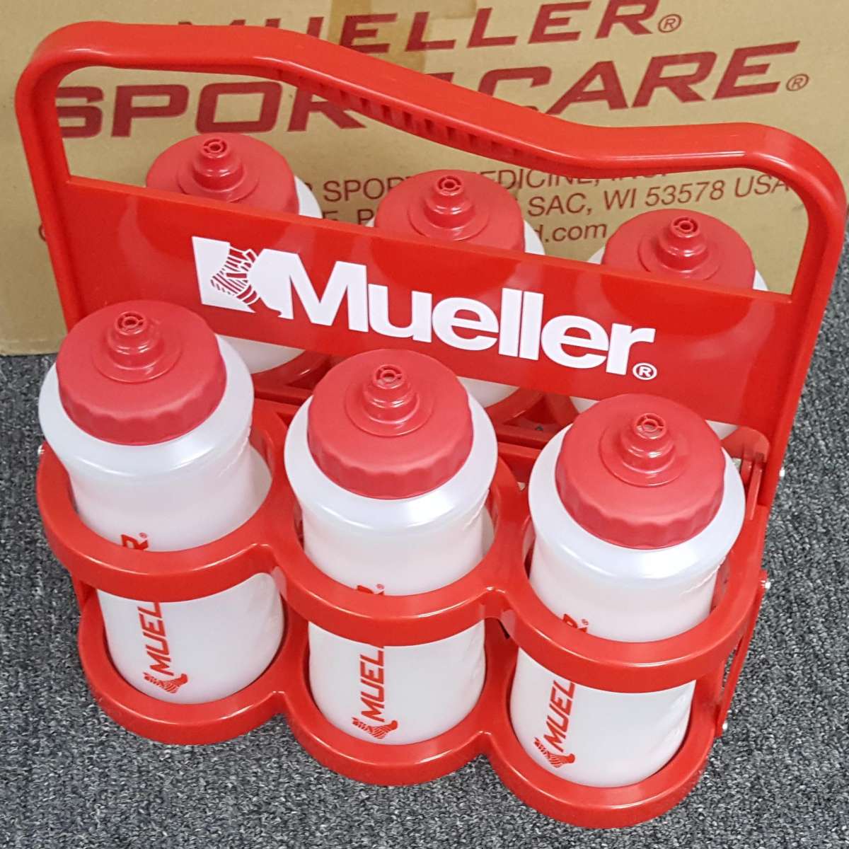 Mueller Sports Medicine Quart Water Bottle With Straw - Natural/Black
